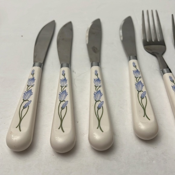 12 Piece Corelle Stainless Steel Flatware Blue Dusk - Picture 5 of 8